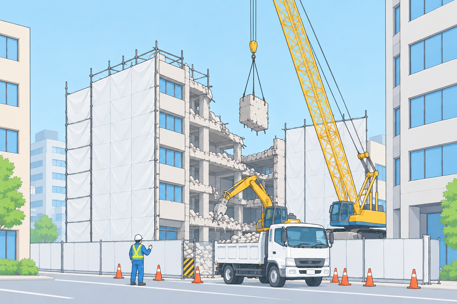 ビルの取壊しとは？大手ゼネコン各社の工法と費用の目安