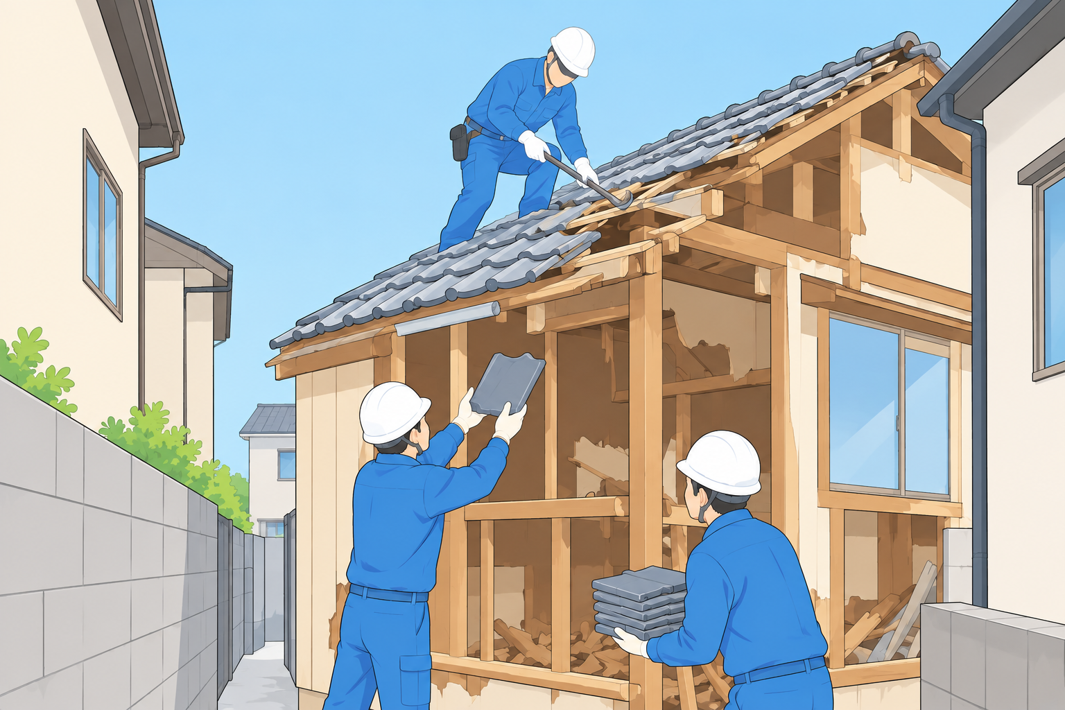 手解体（手壊し）とは？解体工事の手順と費用面の注意点